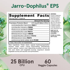 Jarrow Formulas cápsula junto a vaso de agua y jugo para tomar en ayunas
