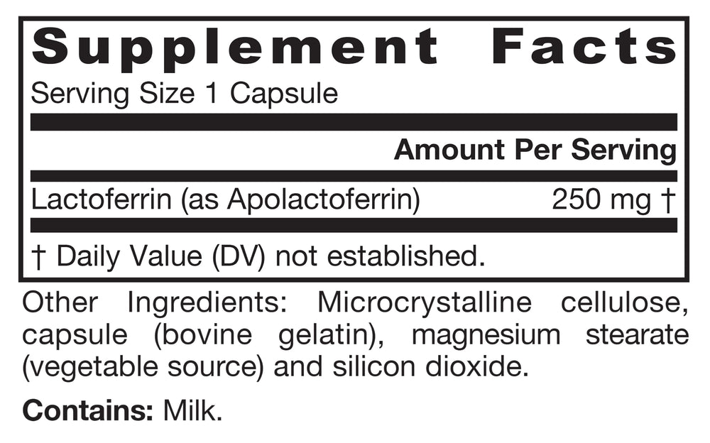 Jarrow Formulas etiqueta con información, lectura clara de ingredientes