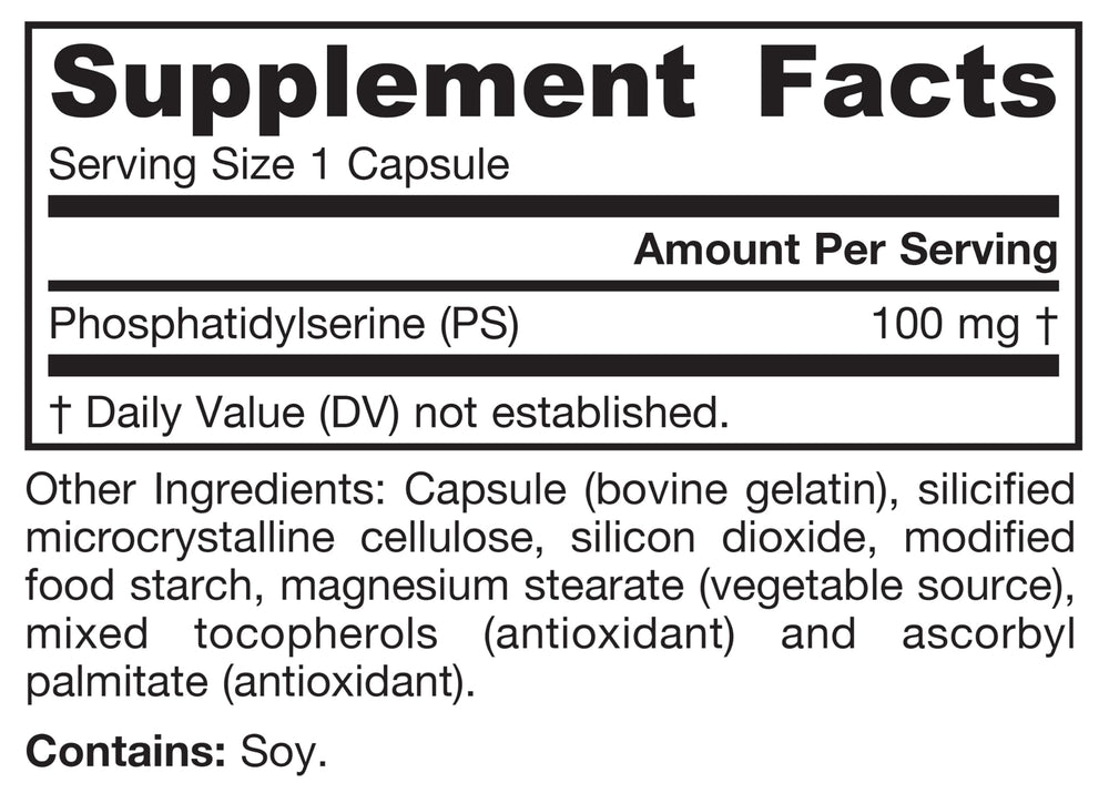 Ingredientes naturales — lecitina de girasol destacada en Jarrow PS100