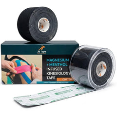 JB TAPE frente del empaque mostrando dos rollos y dispensador, práctico y profesional
