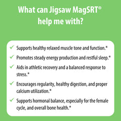Tapa abierta de Jigsaw Health con 120 tabletas mostrando contenido del frasco