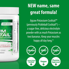 Jigsaw Health etiqueta nutricional enfocada en potasio 800 mg por porción para información clara