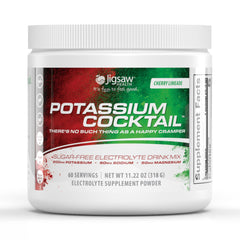 Jigsaw Health tarro frente mostrando el envase y sabor Cherry Limeade beneficios rápido reconocimiento
