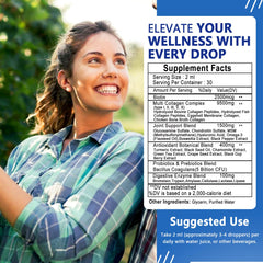 JINGYAT Colágeno líquido, primer plano de la gota: favorece articulaciones y movilidad