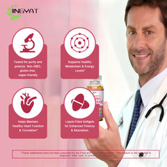 JINGYAT comparación de tamaño en mano, softgel fácil de tragar