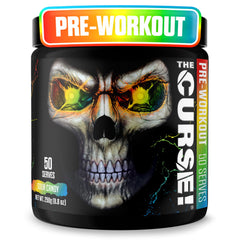 JNX SPORTS envase frontal mostrando sabor sour candy y 50 servicios