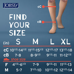JOBST ACTIVA comparación de tallas para elección correcta y ajuste