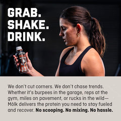 Jocko Fuel Mölk envase abierto listo para beber, conveniencia inmediata