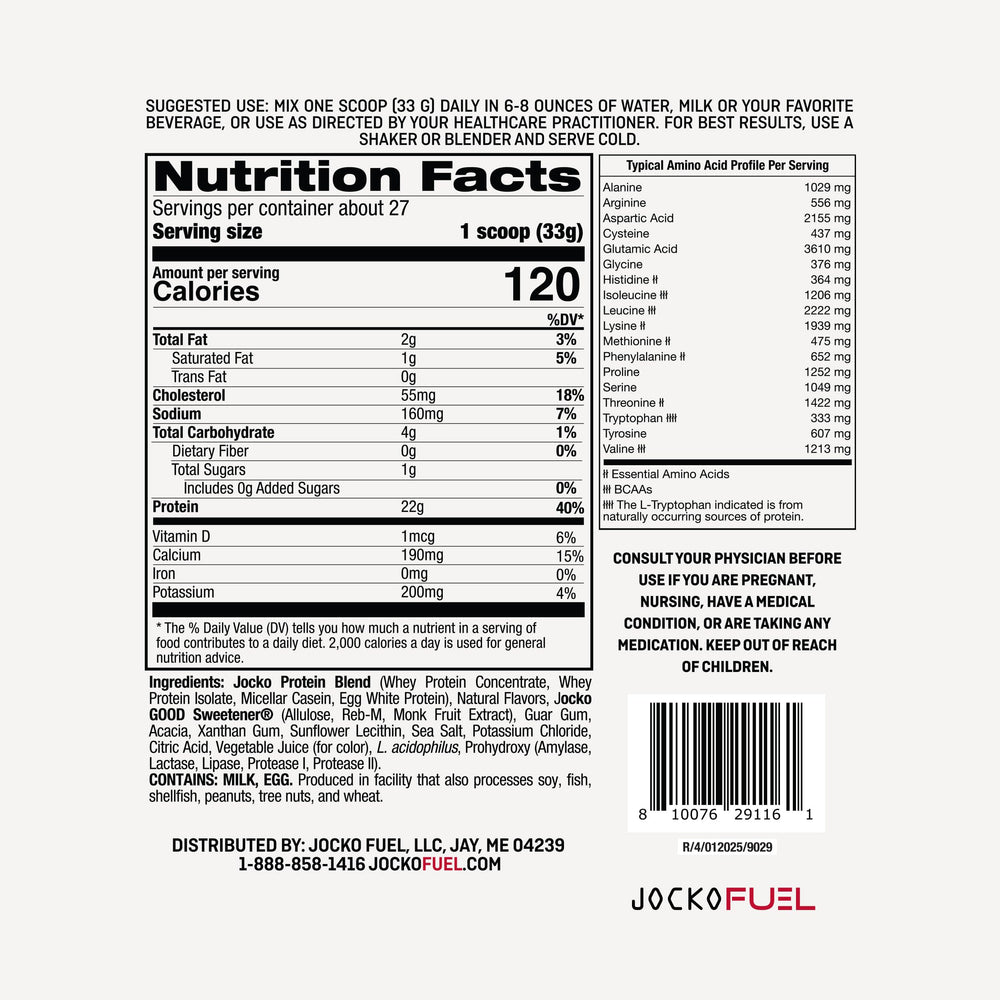 Jocko Fuel textura del polvo y mezcla homogénea para fácil disolución
