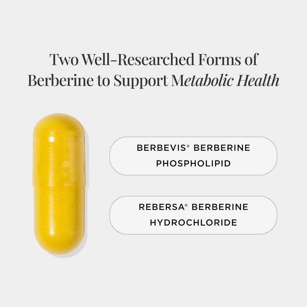 Close-up of JSHealth Berberine+ capsules for convenient vegan dose