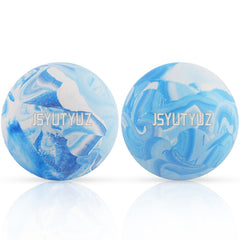Pelota JSYUTYUZ vista frontal mostrando acabado jaspeado y tamaño oficial, mejora masaje puntual
