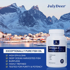JulyDeer etiqueta detallada con información de ingredientes y certificaciones visibles