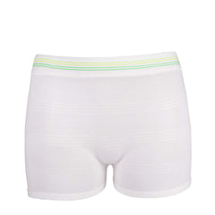 JUNFAN empaque frontal mostrando pack de 12 bragas, práctico para hospital