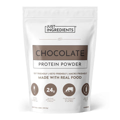 JUST INGREDIENTS envase frontal chocolate muestra limpio y natural