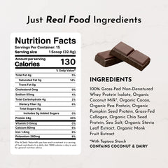 JUST INGREDIENTS cucharada con porción comparativa tamaño servible