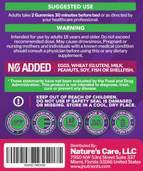 Just Nutrients frasco abierto con gominolas dispersas para visual de cantidad