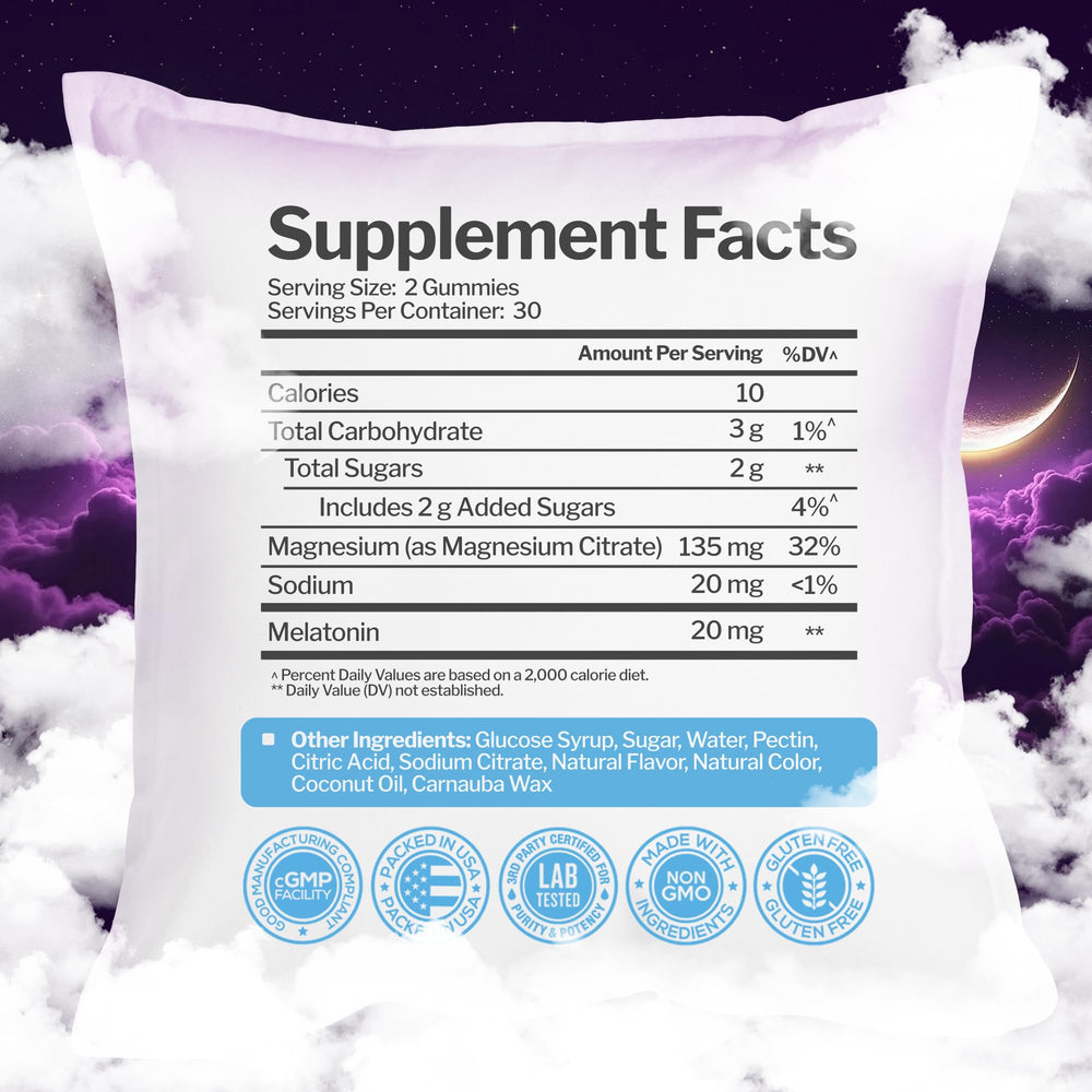 Just Nutrients gominolas junto a libro y lámpara para rutina nocturna