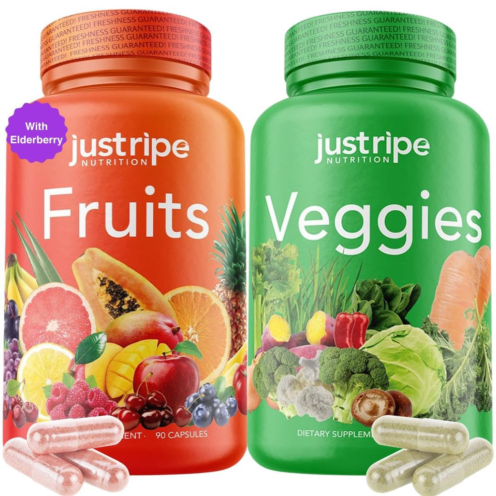 Just Ripe Nutrition frente del empaque mostrando cápsulas y etiqueta clara para identificar beneficios