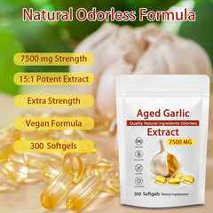 JXSVR Ajo Envejecido 7500mg cápsulas de alta concentración para bienestar diario.