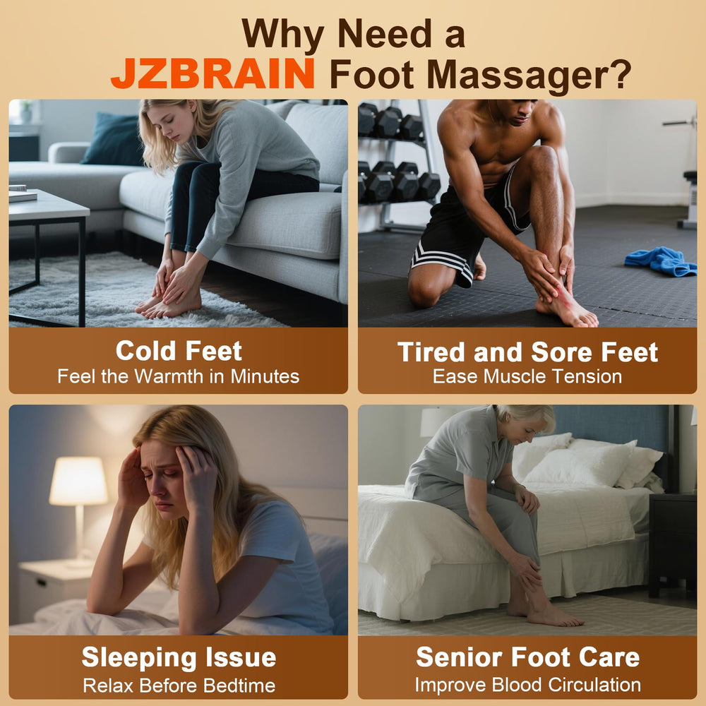 JZBRAIN vista superior con pies dentro mostrando cobertura total