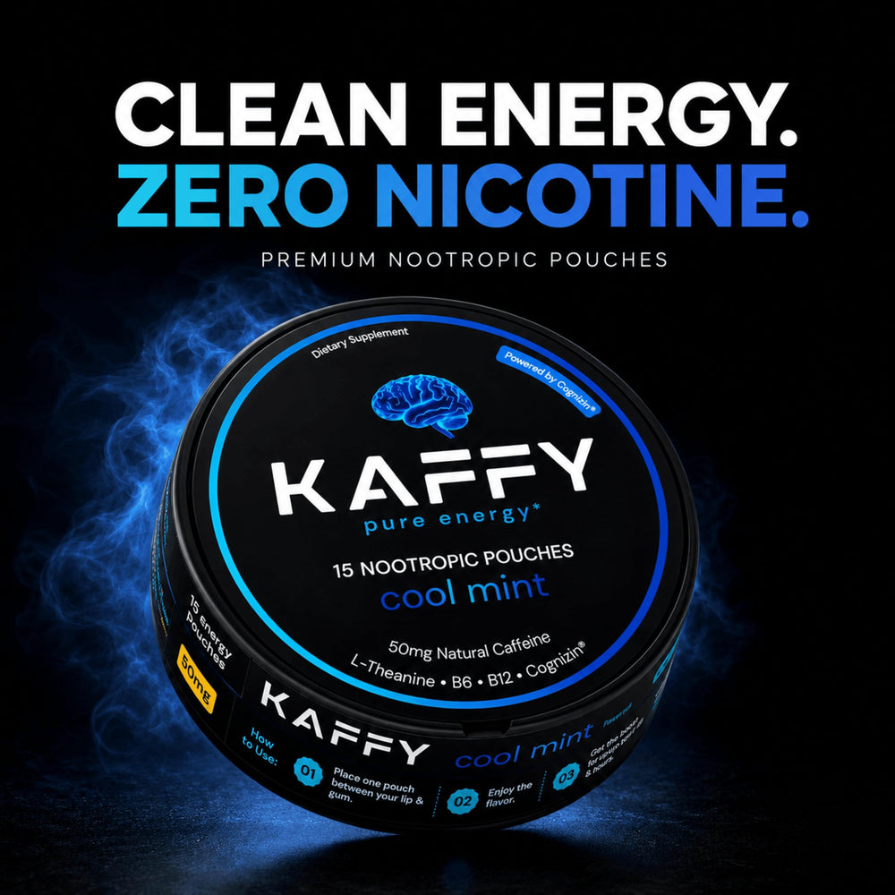 Kaffy pouch abierto primer plano, textura y apariencia, fácil consumo