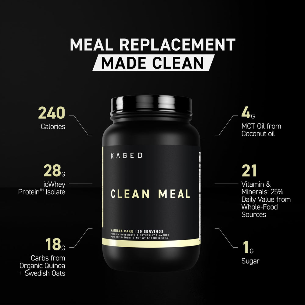 Kaged Clean Meal con 21 vitaminas orgánicas para nutrición diaria