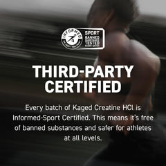 Etiqueta patentada de Kaged Creatine HCl con calidad premium.