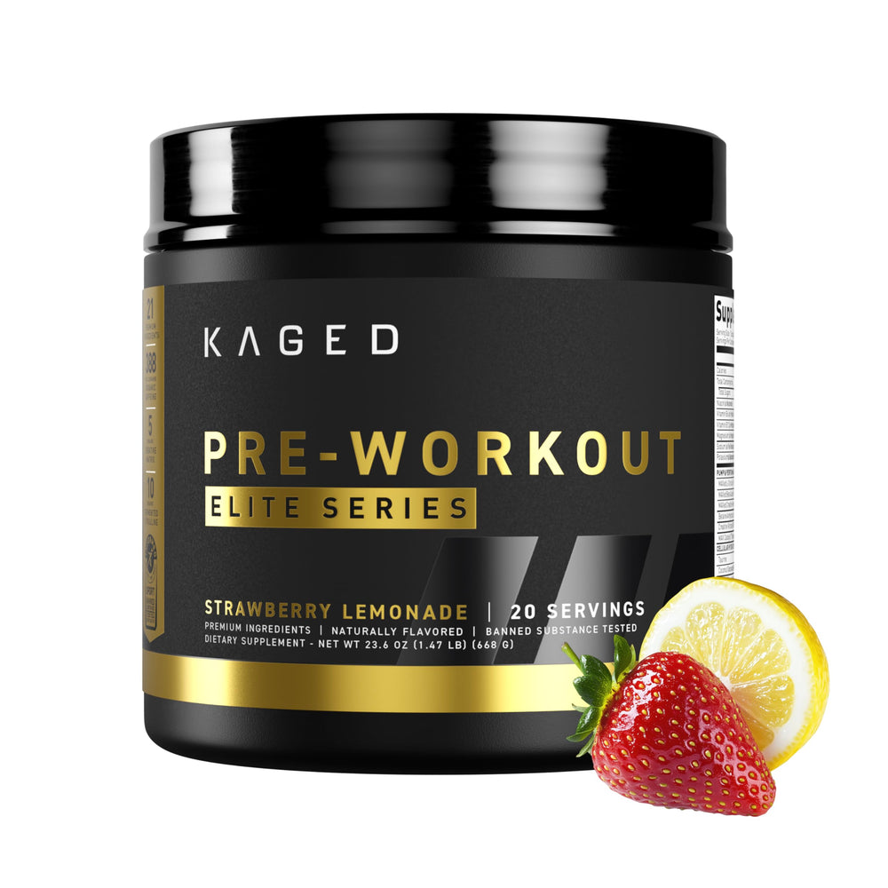 Kaged envase frontal Strawberry Lemonade mostrando diseño y claridad de uso