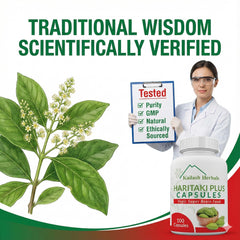 Kailash Herbals etiqueta con ingredientes y certificaciones legibles