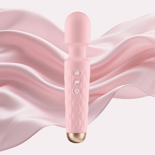 Kamileo masajeador frontal mostrando diseño rosa y portabilidad, mejora la recuperación
