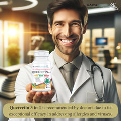 KAPPA NUTRITION quercetina, bromelina y vitamina C presentados como ingredientes clave
