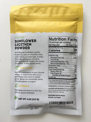 Kate Naturals etiqueta con información nutricional y sin OGM para confianza