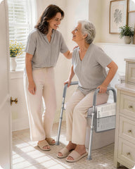 KEKOY comparando tamaño del elevador con inodoro estándar para escala