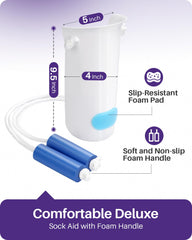 KEKOY primer plano del material ABS flexible que facilita insertar calcetines