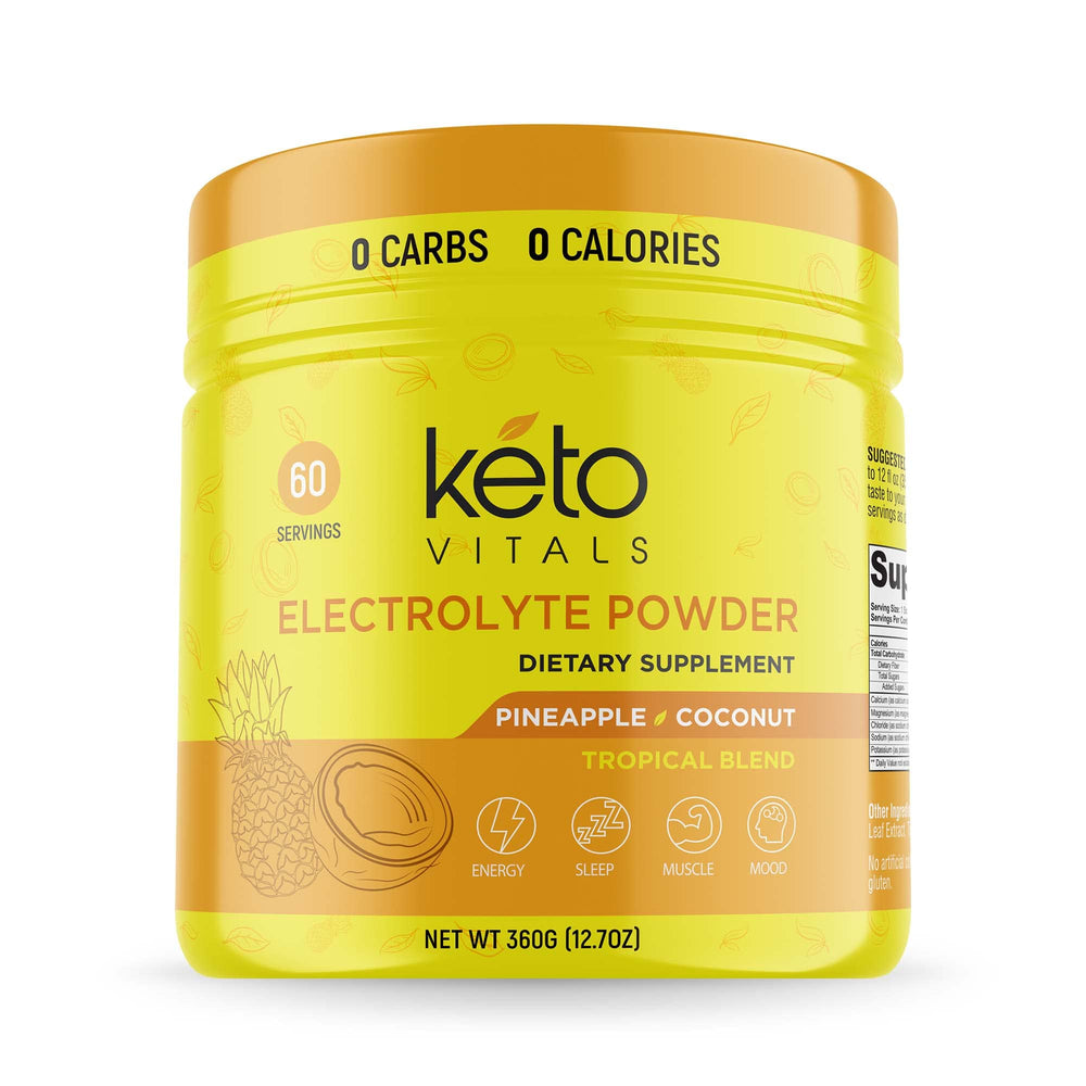 Keto Vitals bebida junto a equipo de entrenamiento, rendimiento
