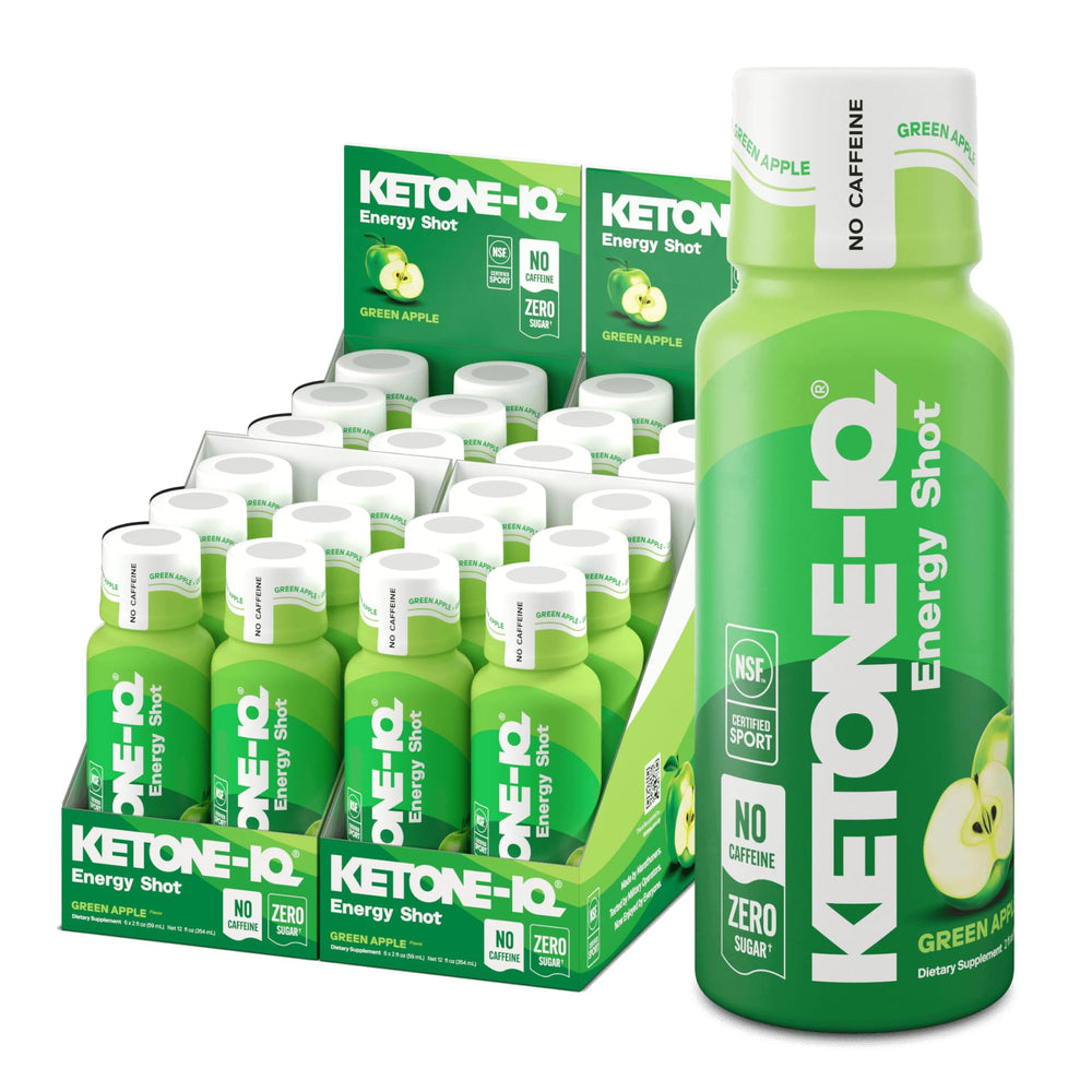 Ketone-IQ envase frontal sabor manzana verde mostrando presentación compacta y limpia