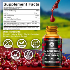Key Elements cereza ácida natural destacando origen del extracto y beneficio antioxidante