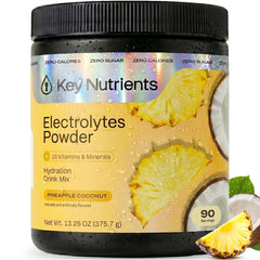 KEY NUTRIENTS frente del envase que muestra sabor y beneficios