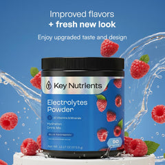 KEY NUTRIENTS polvo textura en primer plano para mezcla rápida y sin grumos
