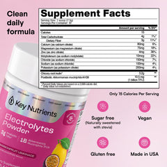 KEY NUTRIENTS sobre junto a moneda para escala, tamaño portátil