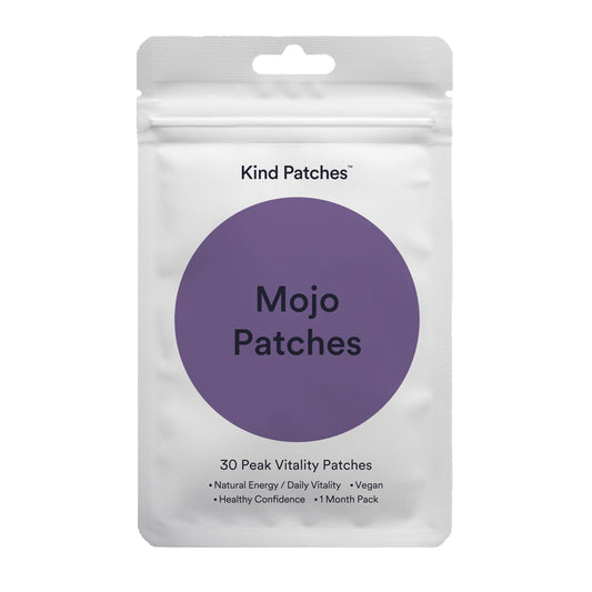Kind Patches empaque frontal mostrando 30 parches y fácil identificación del producto