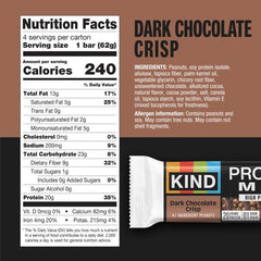 KIND primer plano de textura crujiente de la barra que resalta sabor y consistencia