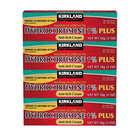 Kirkland Hidrocortisona 1% pack de 4 tubos para irritaciones menores