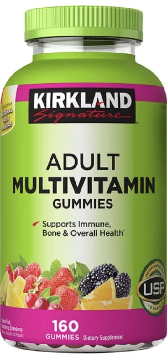 Kirkland Gomitas multivitamínicas en botella para uso diario.