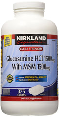 Kirkland Signature Glucosamina MSM: botella con cápsulas para movilidad diaria