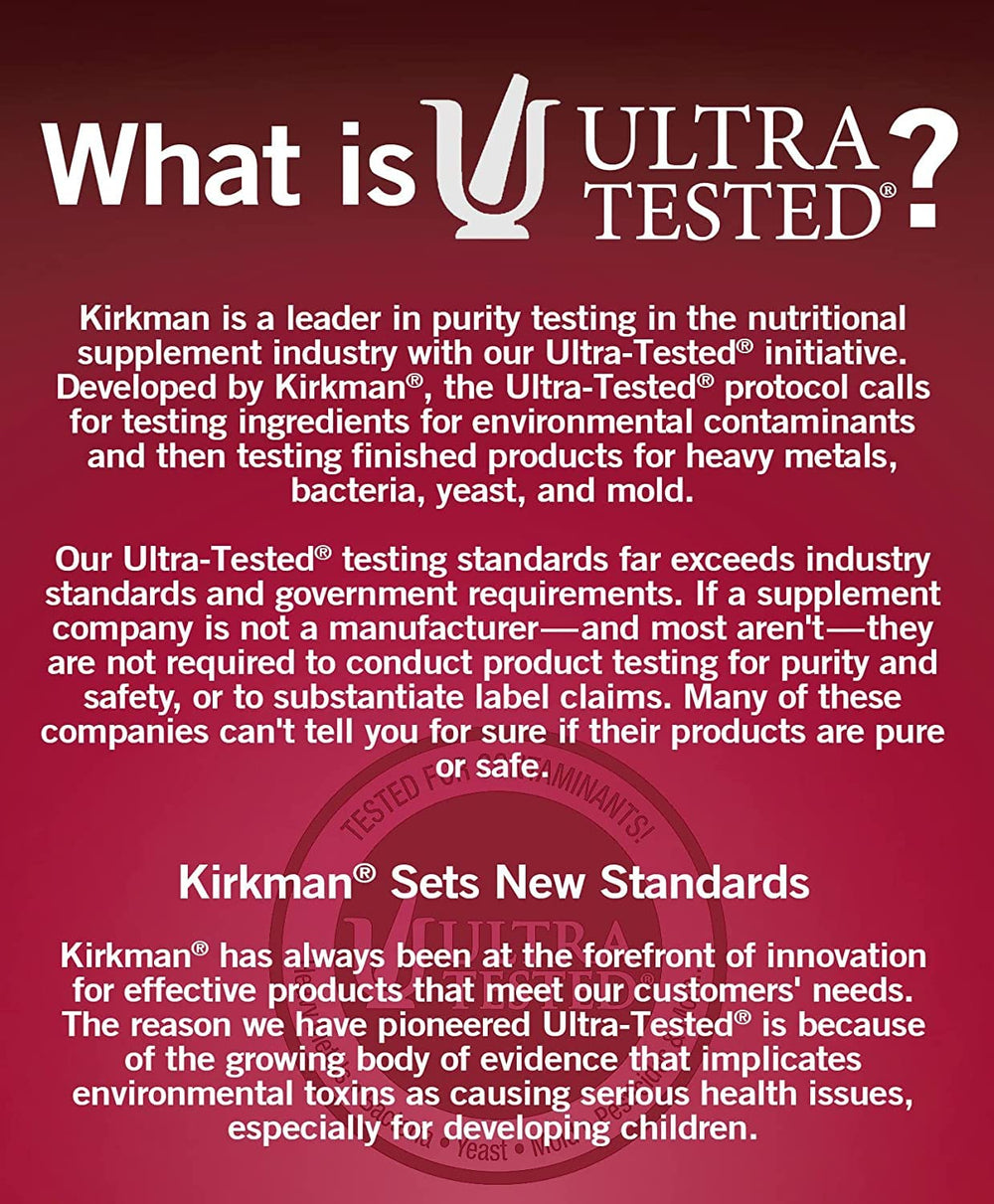 Kirkman producto junto a una rutina diaria para integrar suplemento fácil