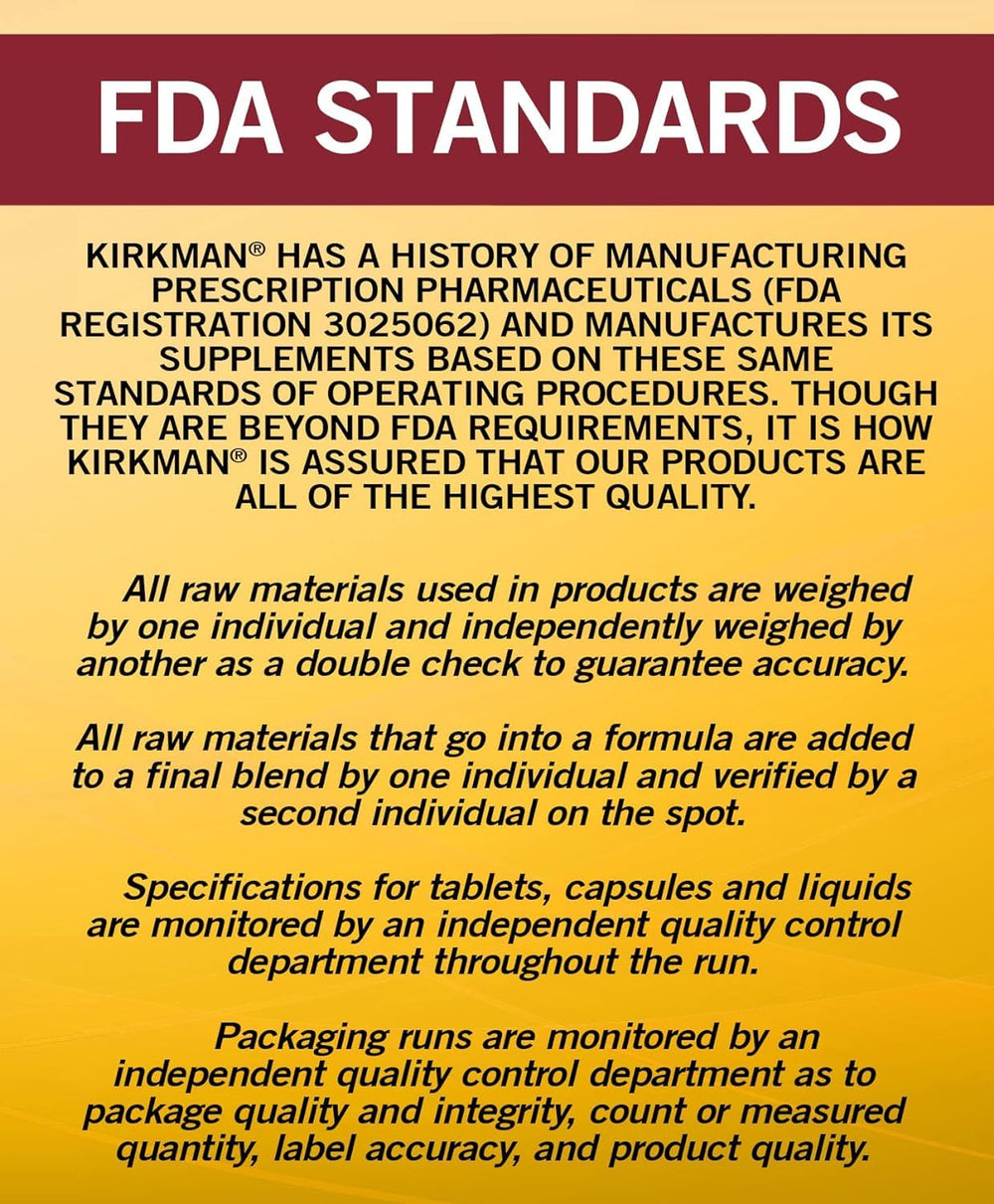 Kirkman Vitamina C Bufferada, envase sellado, mantenimiento de frescura.
