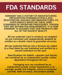 Kirkman Vitamina C Bufferada, envase sellado, mantenimiento de frescura.