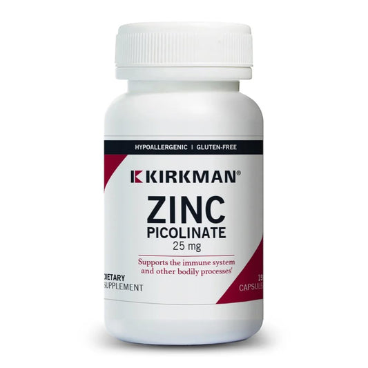 Kirkman Zinc Picolinato 25 mg cápsulas vegetarianas para apoyo al funcionamiento normal del sistema inmune