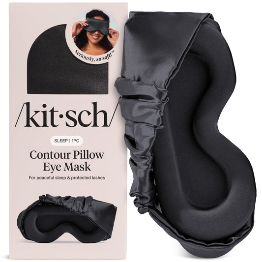 Kitsch antifaz frontal mostrando bloqueo de luz y confort